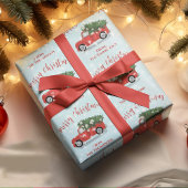 Vrolijke Kerstmiskalligrafie Schattigee Rustieke R Cadeaupapier