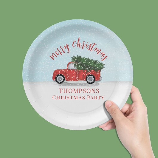 Vrolijke Kerstmiskalligrafie Schattigee Rustieke R Papieren Bordje