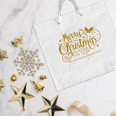 Vrolijke Kerstmiskalligrafie Versierd, Groot Rubberstempel