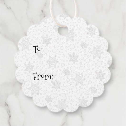 Vrolijke Kerstmiskerststal Baby Jesus Snowman Bedankjes Labels (Achterkant)