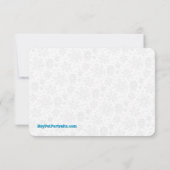 Vrolijke Kerstmiskerststal Baby Jesus Snowman Bedankkaart (Achterkant)