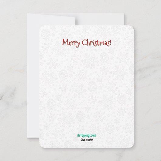 Vrolijke Kerstmiskerststal Baby Jesus Snowman Feestdagenkaart (Achterkant)