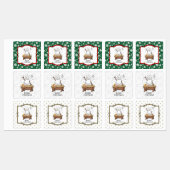 Vrolijke Kerstmiskerststal Baby Jesus Snowman Labels (Vel)