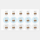 Vrolijke Kerstmiskerststal Baby Jesus Snowman Labels (Vel)