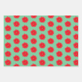 Vrolijke Kerstmisreeks Matte 19"x 29" Inpakpapier Vel (Voorkant 3)