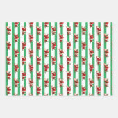 Vrolijke Kerstmisreeks Matte 19"x 29" Inpakpapier Vel (Voorkant 2)