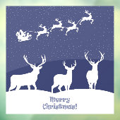 Vrolijke Kerstmisslee en Rendier venster vastklamp Raamsticker (Vel 3)