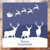 Vrolijke Kerstmisslee en Rendier venster vastklamp Raamsticker (Vel 2)
