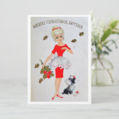  vrolijke kerstmoeder feestdagenkaart (Staand voorkant)