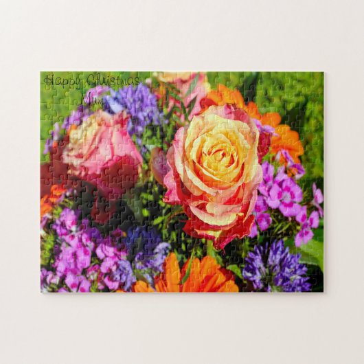 Vrolijke kerstmoeder. legpuzzel (Horizontaal)