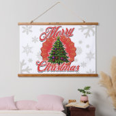 Vrolijke kerstmuurkunst hangend wandkleed (Slaapkamer)