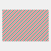 Vrolijke Kerstnaam Monogram Groen Rood Tiener Inpakpapier Vel (Voorkant 2)