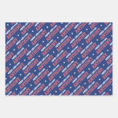 Vrolijke Kerstnaam Monogram Marine Red Teen Boy Inpakpapier Vel (Voorkant)