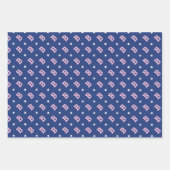 Vrolijke Kerstnaam Monogram Roze Marine Tiener Mei Inpakpapier Vel (Voorkant 3)