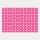 Vrolijke Kerstnaam Monogram Roze Tiener Meisje Inpakpapier Vel (Voorkant 3)
