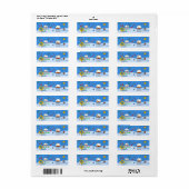 Vrolijke Kerstnacht Oekraïense Volkskunst Etiket (Full Sheet)