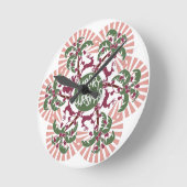 Vrolijke kerstpalmboom Mandala Ronde Klok (Hoek)