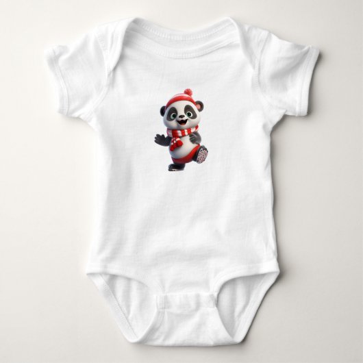 Vrolijke kerstpanda romper (Voorkant)