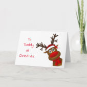 **VROLIJKE KERSTPAPA** IN DIENST! KAART (Voorkant)