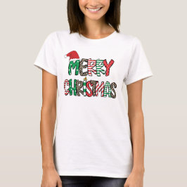 Vrolijke kerstpatronen t-shirt