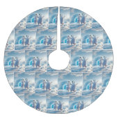 Vrolijke kerstpinguïns dansen kerstboom rok (Voorkant)