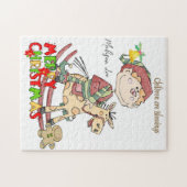 Vrolijke Kerstpuzzel Kinderen zijn Zegeningen Legpuzzel (Horizontaal)