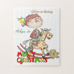 Vrolijke Kerstpuzzel Kinderen zijn Zegeningen Legpuzzel