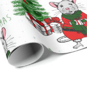 vrolijke kerstrat cadeaupapier (Rol Hoek)