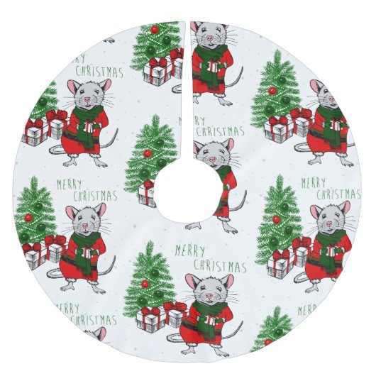 vrolijke kerstrat kerstboom rok (Voorkant)