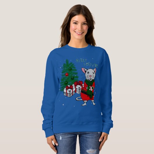 vrolijke kerstrat trui (Voorkant volledig)