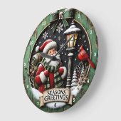 Vrolijke kerstreis met Santa Backpack Wall Grote Klok (Hoek)