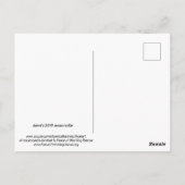 vrolijke kerstrottweiler met santa hat, boog, snee briefkaart (Achterkant)