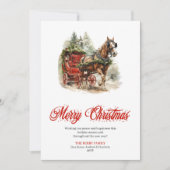 Vrolijke kerstscene bewerkbare kerstkaart (Voorkant)