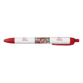 Vrolijke kerstschrijfpen blauwe inkt pen (Bodem)