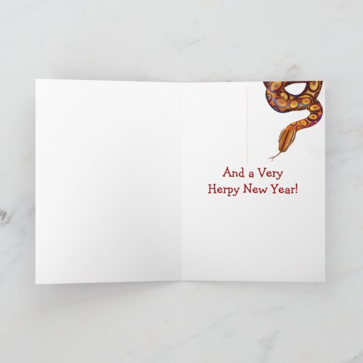  vrolijke kerstslang Kaart (Binnen)