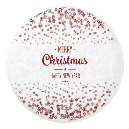 VROLIJKE KERSTSPRANKELINGEN KERAMISCHE KNOP (Voorkant)