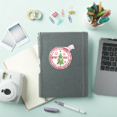 vrolijke kerststempel met poststempel sticker (iPad Cover)