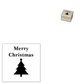 Vrolijke kerstster bovenaan de kerstboomomtrek rubberstempel (Gestempeld)