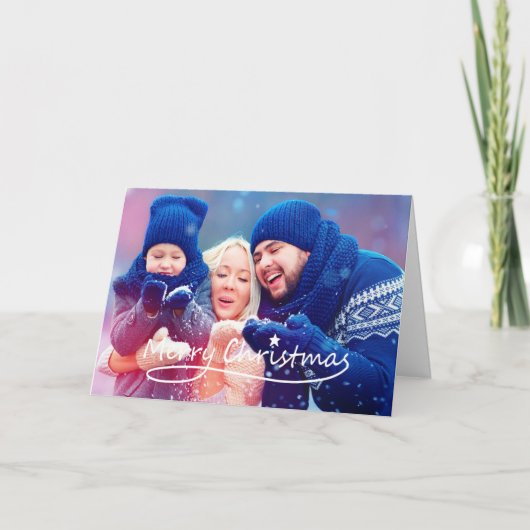 Vrolijke kerstster | Vakantie Groet Kaart (Voorkant)