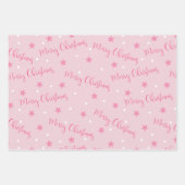 Vrolijke Kerststerren Kerstbomen Kerstmis Inpakpapier Vel (Voorkant)