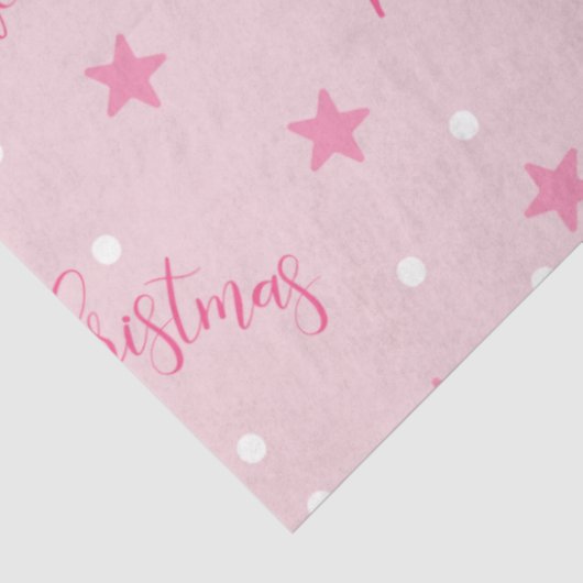 Vrolijke kerststerren Roze kerst Tissuepapier (Detail)