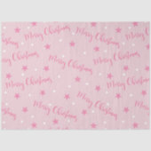 Vrolijke kerststerren Roze kerst Tissuepapier (Voorkant)