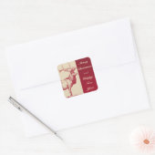 vrolijke kerststickers vierkante sticker (Envelop)