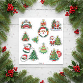 Vrolijke Kerststickersheet Sticker