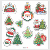 Vrolijke Kerststickersheet Sticker (Vel)