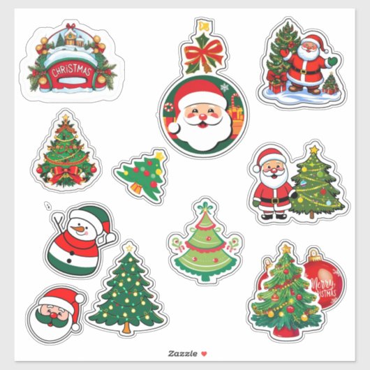 Vrolijke Kerststickersheet Sticker (Vel)