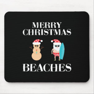 Vrolijke Kerststranden Florida Familie Vakantie Muismat