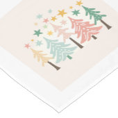 Vrolijke kersttafellopers korte tafelloper (Hoek)