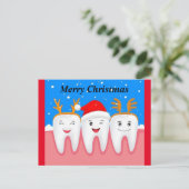 Vrolijke kersttanden feestdagenkaart (Staand voorkant)