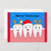 Vrolijke kersttanden feestdagenkaart (Voorkant / Achterkant)